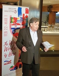 Harry Hertscheg the Executive Director of VanWineFest speaking to us