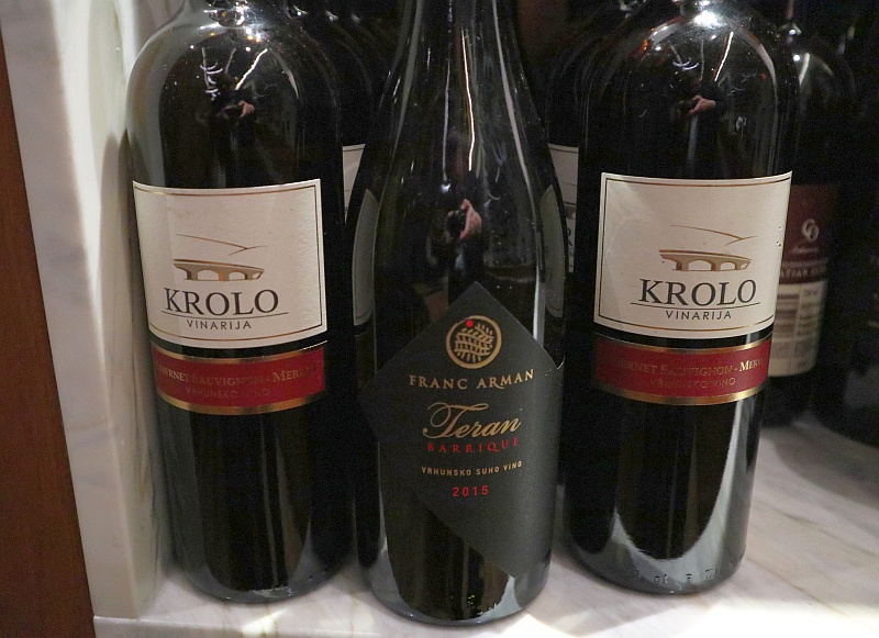 Krolo Cabernet Sauvignon Merlot 2013 and Franc Arman Istria Teran Barrique 2015 wines