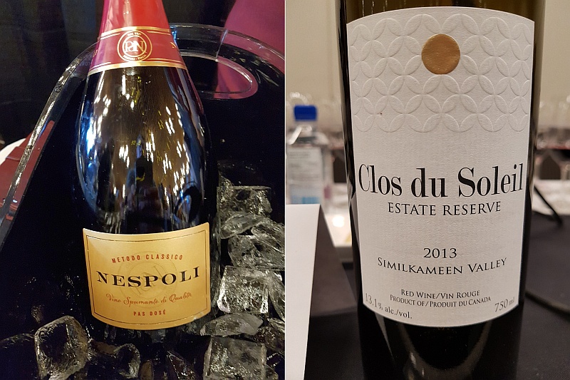 Poderi Dal Nespoli Metodo Classico Nespoli Pas Dose NV and Clos du Soleil Winery Estate Reserve Red 2013 wines at VanWineFest 2020