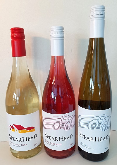 SpearHead White Pinot Noir, Pinot Noir Rose, and Riesling 2019 wines