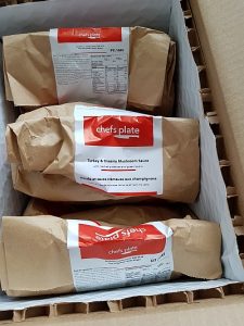 Chefs Plate dishes packed in insulated box