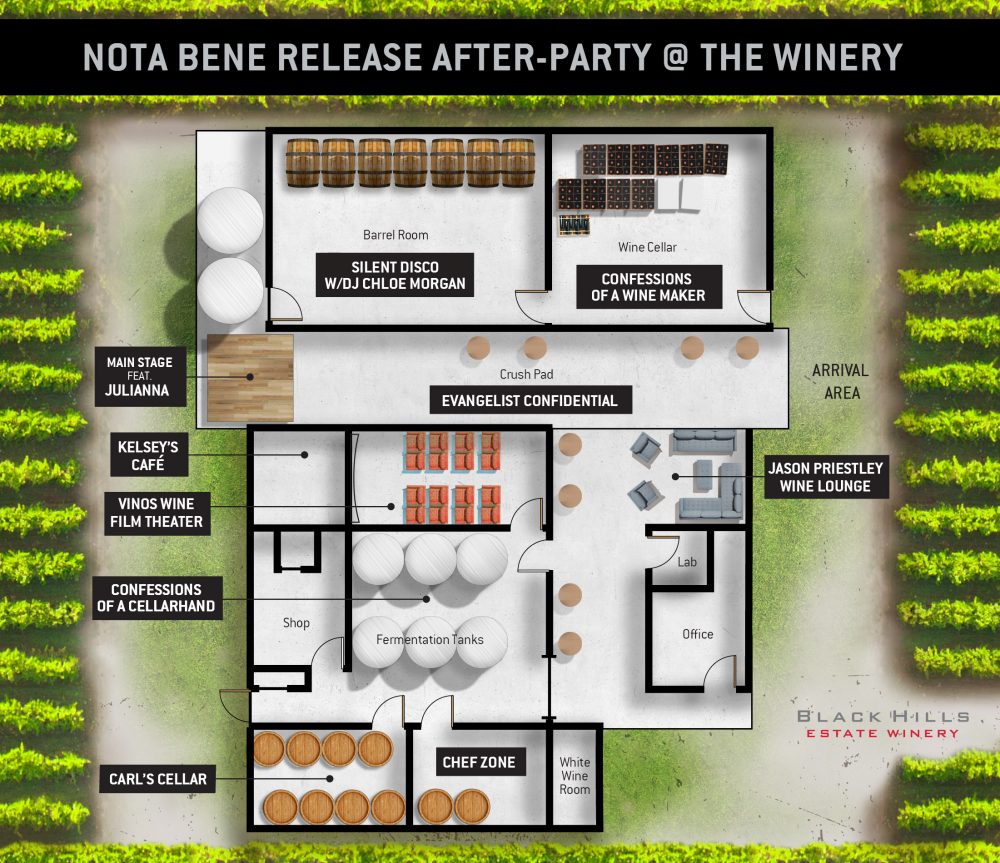 Black Hill Virtual After Party Floor Plan