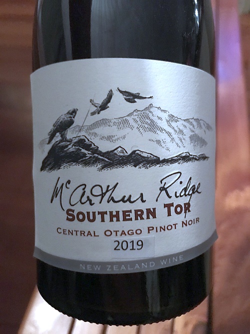 McArthur Ridge Southern Tor Central Otago Pinot Noir 2019