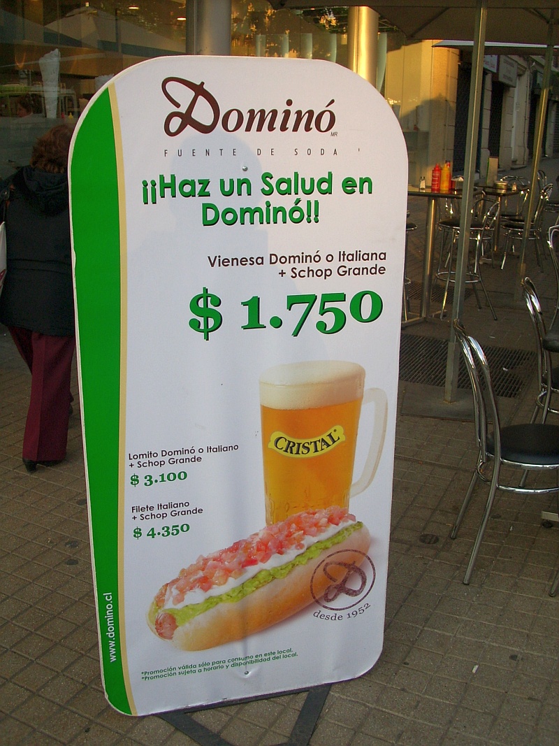 Domino fast food - hot dogs are very popular