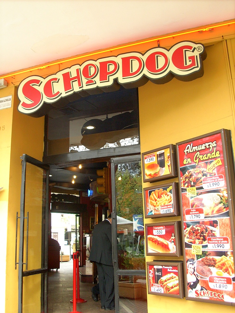 SchopDog is the competitor to Domino for hotdogs in Chile