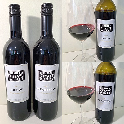 Church & State Wines Cabernet Franc and Merlot 2017 for the Fall Church & State Wines Cabernet Franc and Merlot 2017