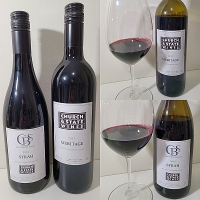 Church & State Wines Coyote Bowl Series Syrah 2016 and Church & State Wines Meritage 2017