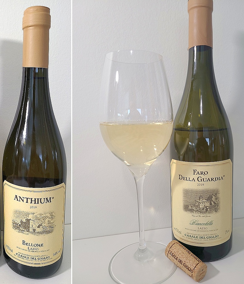 Casale del Giglio Bellone IGT 2019 and Casale del Giglio Faro Della Guardia Biancolella di Ponza Lazio IGT 2019 wines