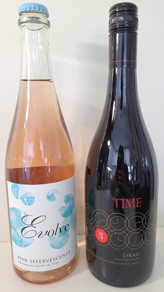 Evolve Pink Effervescence and TIME Syrah 2018