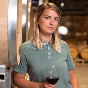 Lynzee Schatz winemaker at TIME Estate Winery (Image courtesy Evolve Cellars)