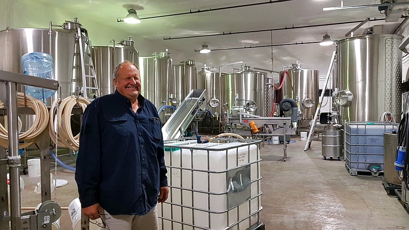 Chris Jentsch having a laugh during my visit in 2018