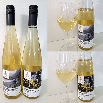 Seaside Pearl Estate Petite Milo 2019 and Matsqui Prairie Gewurztraminer 2018