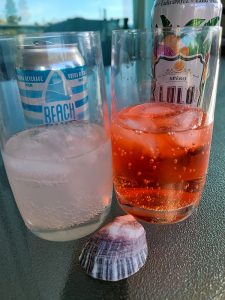 Lulu Spritz and BEACH BUM Vodka Cooler poured in glasses