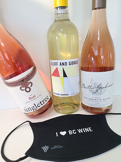 A Virtual Preview of the BC 2020 Vintage with 3 Winemakers Singletree Rosé 2020, Cliff and Gorge Vineyards Pinot Auxerrois 2020, and Baillie-Grohnam Rosé 2020 wines
