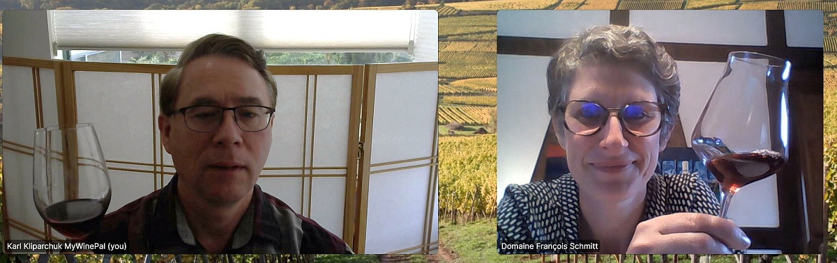 Karl MyWinePal with Domaine Francois Schmitt's Myriam Schmitt