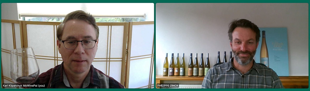 Karl MyWinePal with Domaine Zinck's Philippe Zinck