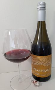 Spearhead Winery Golden Retreat Vineyard Pinot Noir 2019 with wine in glass