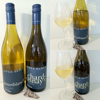 Upper Bench Winery & Creamery Pinot Blanc 2020 and Estate Chardonnay 2018