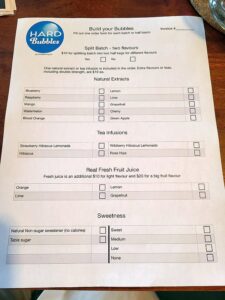 Flavour and sweetness options for your Hard Bubbles
