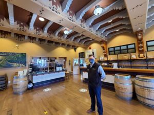 Steve Neumann, Brand Ambassador, at Burrowing Owl who hosted me in their tasting room