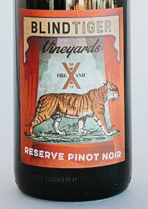 Blind Tiger Vineyards Reserve Pinot Noir label