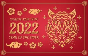 Chinese New Year 2022 Year of the Water Tiger (Image courtesy https://www.vecteezy.com)