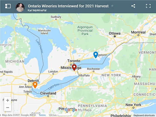 Ontario Wineries Interviewed for 2021 Harvest