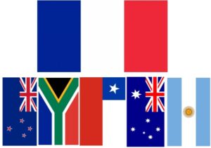 French and southern hemisphere flags