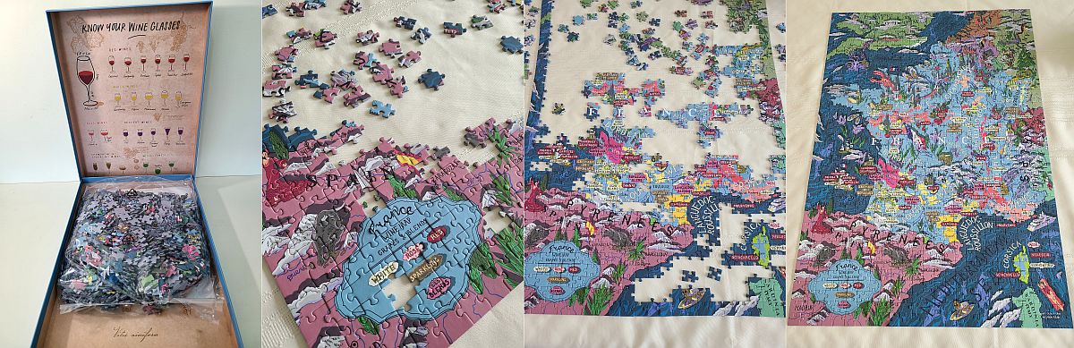 Stages of my France wine puzzle solving