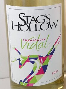Stag's Hollow Winery Tragically Vidal label