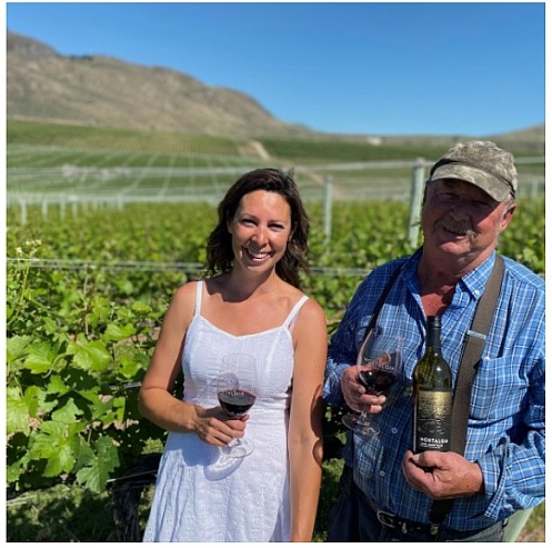 Owner & Winemaker Gina Fernandes Harfman and her father Ken