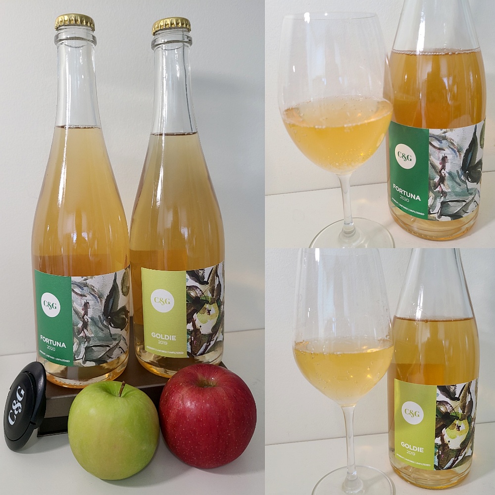 Creek & Gully Fortuna 2020 and Goldie 2019 ciders