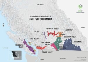 Wine Growers of BC- BC Wine Regions Topo Map
