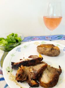 Chateau La Coste 2021 Rose with slow smoked BBQ pork