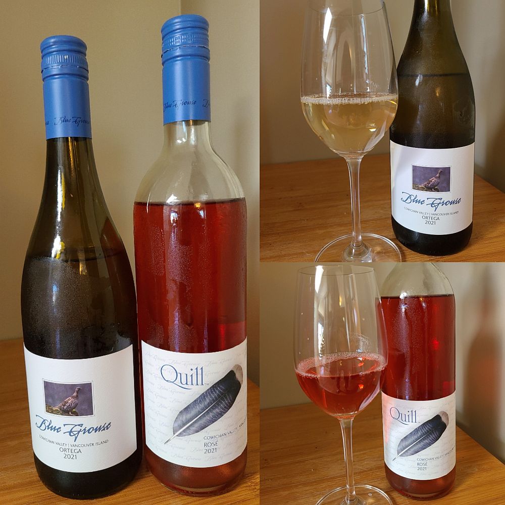 Two Summer Wines from Blue Grouse Estate Winery Blue Grouse Estate Winery Ortega and Quill Rosé 2021