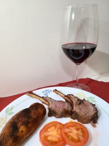 Chaberton Estate Winery Reserve Cabernet Franc 2018 and Moroccan spiced rack of lamb
