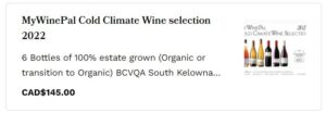 St Hubertus MyWInePal Cold Climate Wine Selection 2022