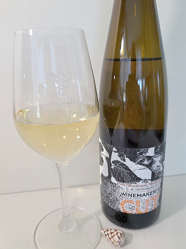 Winemaker's CUT Bohemian Riesling 2020 with wine in glass