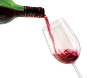 Pouring red wine