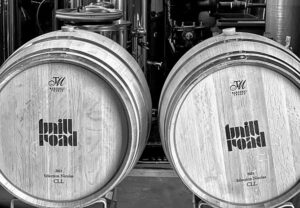 Oak barrels at 1 Mill Road