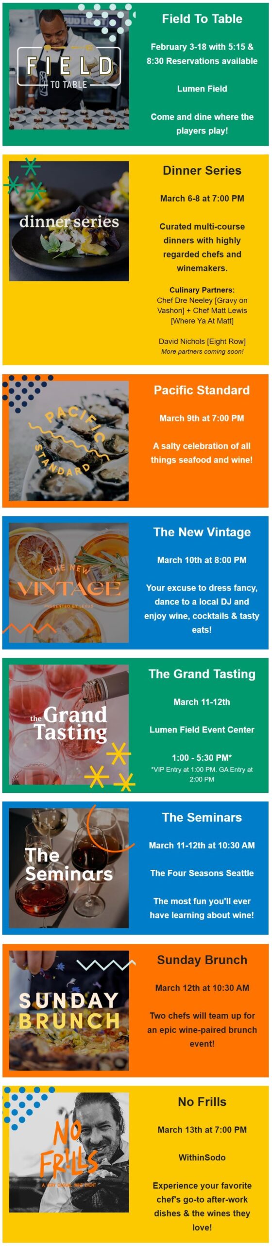 Taste Washington 2023 events
