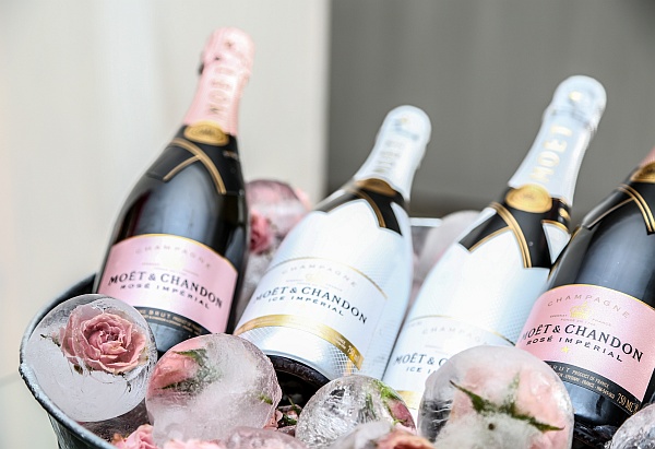 Moet & Chandon champagne on ice