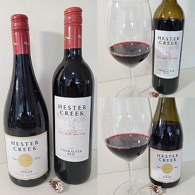 Hester Creek Syrah 2020 and Character Red 2021