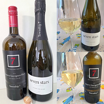 Township 7 Vineyards & Winery Benchmark Series Reserve Sauvignon Blanc 2021 and seven stars Polaris 1999