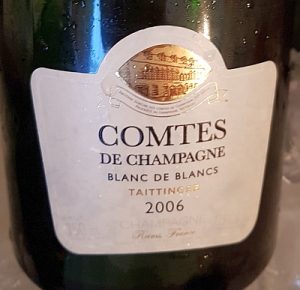 Champagne Taittinger Comtes Blanc de Blancs label