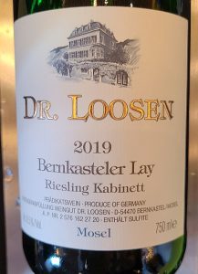 Dr Loosen Bernkasteler Lay Riesling Kabinett 2019 wine label