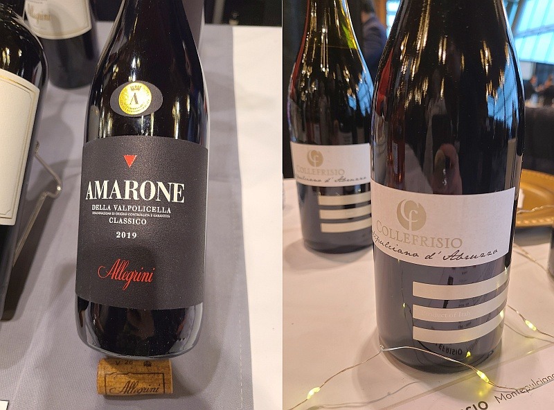 Allegrini Amarone della Valpolicella Classico DOCG 2019 and Collefrisio Filare Montepulciano d'Abruzzo 2018 wines