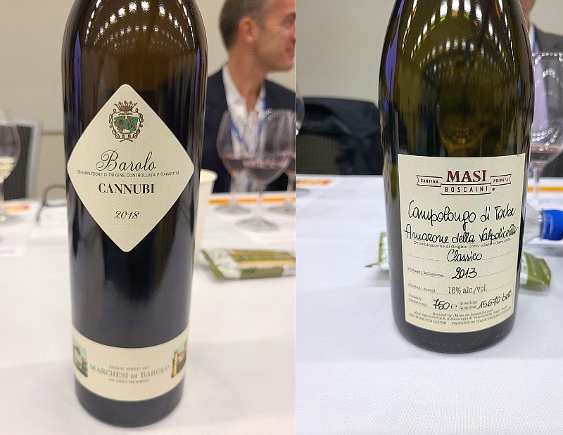 Marchesi di Barolo Barolo Cannubi DOCG 2018 and MASI Agricola Campolongo di Torbe Amarone 2013 wines