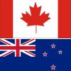 Canada and New Zealand flags