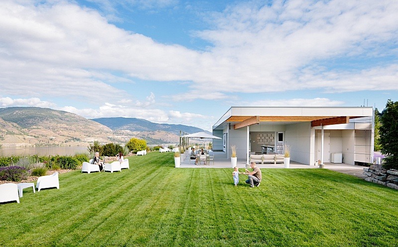 Painted Rock patio area (Jon Adrian. Architectural, winery and lifestyle photographer. Okanagan Photographer / Painted Rock Winery)